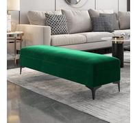 Storage benches Velvet Upholstered Storage Bench for Bedroom Living Room Entryway Pink Rectangular Accent Bench 80 * 40 * 45cm,Green-60 * 40 * 45cm