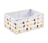 Storage Bin Foldable Storage Cube for Classroom 15.75x10.63x6.96in Cartoon Sweet Singapura Cats White
