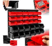 Storage Bin Kit 31pcs Large Wall Mount Garage Warehouse Tool Rack Board Plastic