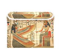 Storage Bins with Lid, Ancient Egypt Egyptians Storage Box Organizer Toys Bedroom Nursery, 16.5"x12.6"x11.8" Large Collapsible Storage Cube for Home Office Closet Shelf