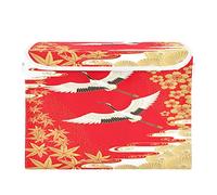 Storage Bins with Lid, Japanese Cranes Flower Maple Storage Box Organizer Toys Bedroom Nursery, 16.5"x12.6"x11.8" Large Collapsible Storage Cube for Home Office Closet Shelf