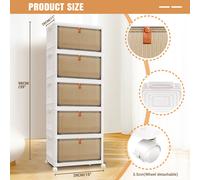 Storage Bins with Lids 3/4/5 Packs Large Plastic Stackable Toy Storage Bin Box O