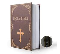 Storage Book Safe Storage Box Dictionary Secret Safe Box with Security Combination Lock/Key Redirection Book Hidden Safe (Password Lock, Bible)