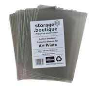 storage.boutique Art Print Protection Sleeves, Archive Standard, Acid Free, A6 Size, 151 x 108 mm, 50