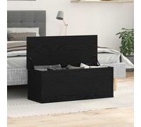 Storage Box 102x35x35 cm Black Oak Engineered Wood Modern Minimalist Indoor Slim