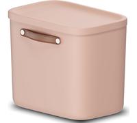 Storage box 25 L, Rotho Maloja Plastic Storage Bin with Lid & Handle - Pink