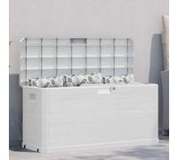 Storage Box 280L Light Grey Wood-Texture Plastic 117x45x56cm Lockable for Garden