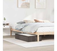 Storage Box 2pc Grey Non-Woven 100x50x18cm Foldable Underbed with Window Storage