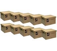 Q-Connect Storage Box 335x400x250mm Brown (Pack of 10) KF21665