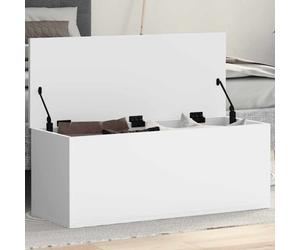 Storage Box 90x35x35cm White Engineered Wood Minimalist Modern Bench Chest Large
