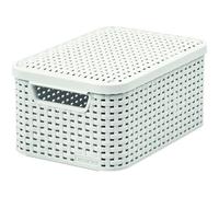 Storage Basket Curver Universal Lid Cream Rattan Style M 205848