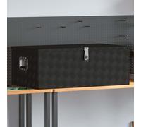 Storage Box Black 100x55x37 cm Aluminium/SS Lockable Trailer Chest Heavy Duty HD