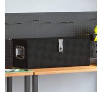 Storage Box Black Aluminium Lockable Trailer Toolbox 70x31x27 cm 5.45kg Compact