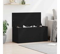 Storage Box Black Oak 100x42x46cm Engineered Wood Modern Indoor Large Organizer