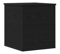 Storage Box Black Oak Effect Made of Wood Material 40 x 42 x 46 cm Storage Space for Living Room Bedroom Home Office Practical Box for Storing Clothes, Toys and