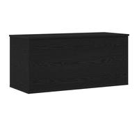 Storage Box Black Oak Look Made of Wood Material 100 x 42 x 46 cm with Plenty of Storage Space and Lid as Seat Chest for Living Room Bedroom and Hallway