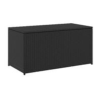 vidaXL Garden Storage Box Poly Rattan 100x50x50 cm Black