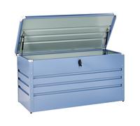 Beliani Storage Box Cebrosa 132 Cm 62 Cm Metal Blue