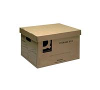 Q-Connect Storage Box 335x400x250mm Brown (Pack of 10) KF21665