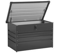 Beliani Storage Box CEBROSA Metal 100 cm 62 cm Graphite Grey, Grey