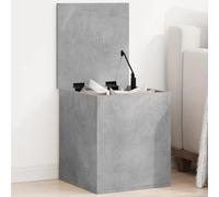 Storage Box Concrete Grey 40x42x46 cm Engineered Wood Modern Minimalist with Lid