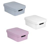 Storage Box Container Lidded Basket Handles 5 Sizes Home Wardrobe Bedroom Toys