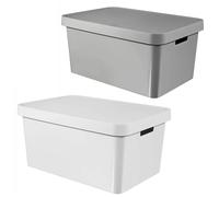 Storage Box Container Lidded Basket Handles 5 Sizes Home Wardrobe Bedroom Toys