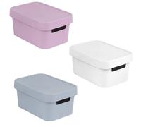 Storage Box Container Lidded Basket Handles 5 Sizes Home Wardrobe Bedroom Toys