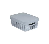 Storage Box Container Lidded Handle Organizer 4.5L 11L 17L White Pink Grey HQ UK