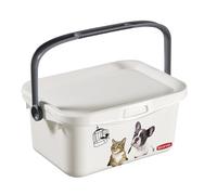 Storage Box Container Pet Food Cat Dog Snacks Treats Animal Lidded Handle 3L 6L