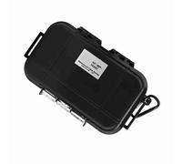 Storage Box Container with Detachable Rubber Pad - Airtight Carry Box/Cover for Outdoor Adventures - Wear-Resistant ABS Engineering Plastics (Black)
