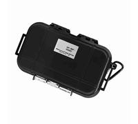 Storage Box Container with Detachable Rubber Pad - Airtight Carry Box/Cover for Outdoor Adventures - Wear-Resistant ABS Engineering Plastics (Black)