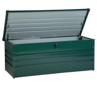 Beliani Garden Storage Box Green Steel Lockable Lid 600L Cebrosa