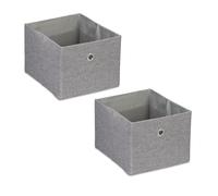Storage box Fabric Container Rectangular Bin 8 Litres Grey Storage Basket