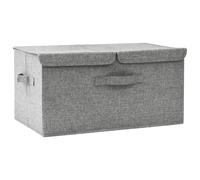 vidaXL Storage Box Fabric Anthracite Home Foldable Box Storage Case Chest