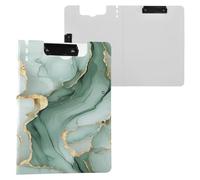 Storage Box Folding Marble White Sage Green A4 Storage Box folio Horizontal And Vertical Double Clips School Clip Board With Cover