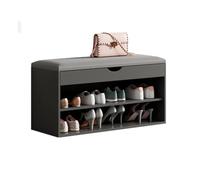 storage box,Foot Stools Ottoma Shoe Changing Stool Home Door Shoe Cabinet Can Sit In One Simple Modern Door Wearing Shoe Storage Stool Round Ottoman (Color : B, Size : L 80cm)