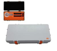 Storage Box for Insta360 X6 Waterproof Snap Lock，Light Gray Style B | 3D Printed Hard Case with TPU Liner and Sponge Padding, Shockproof Waterproof Scratch-Resistant Snap Closure Camera Organiser