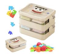 Storage Box for Lego,5 Layer Stackable Toy Organizer with Adjustable Compartments & Removable Tray,Building Blocks Container for Kids Playroom,Craft Box for Beads,Figures,Hot Wheels Cars Sorting