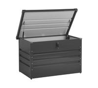 Beliani Storage Box Cebrosa Metal 100 Cm 62 Cm Graphite Grey