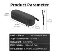 Storage Box Handbag Carrying Case For Pocket3 Camera Storage Bag With Metal Hook Handle Strap Protective
