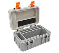Storage Box Hard Shell Portable for DJI Osmo Action 5Pro/Action 4 Portable Waterproof Carrying Case for DJI Action 3 Sports Camera Accessories (White+Gray)