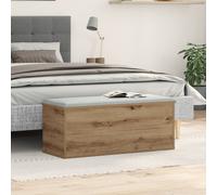 Storage Box in Artisan Oak - 90x35x35 cm, Made from Engineered Wood Berkfield Home Brown One Size