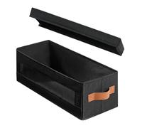 Storage Box - Large Stackable Dustproof Box with Visible Window | Cassette Storage, for Towels Office Clothing Car Presentation Books Scarves Bedroom Desk Home