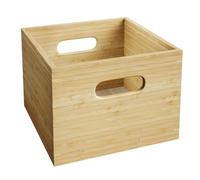 Storage box M made of 100% FSC-certified bamboo, stackable & durable - organiser box for orderliness in the kitchen, office, kids' room, home, plastic-free & eco-friendly wooden box KD Essentials
