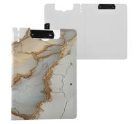 Storage Box Marble White Neutral A4 Storage Box Padfolio Horizontal and Vertical Double Clips For Care Clip Board With Cover