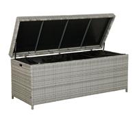 Beliani Storage Box MODENA PE Rattan 158 cm 63 cm Grey, Grey