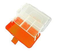 Storage Box, Multi-Purpose Three-Layer PP and PS Organizer for Crafts, Home and Car (Orange)