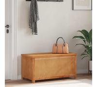 Storage Box Natural Oak Veneer 90x45x45 cm Flip-Top Gas-Spring Trunk Large Bench