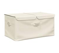 vidaXL 2x Storage Boxes Fabric Grey Home Foldable Box Storage Case Chest Set
